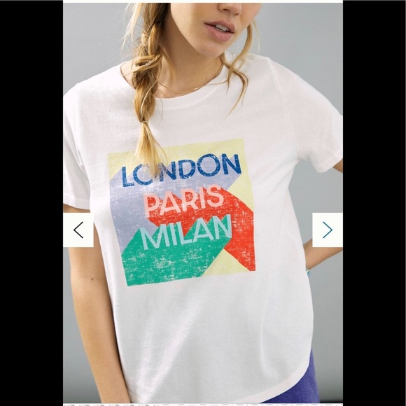 155. Maeve by Anthropologie “London-Paris-Milan” Tee - Picture 1 of 13
